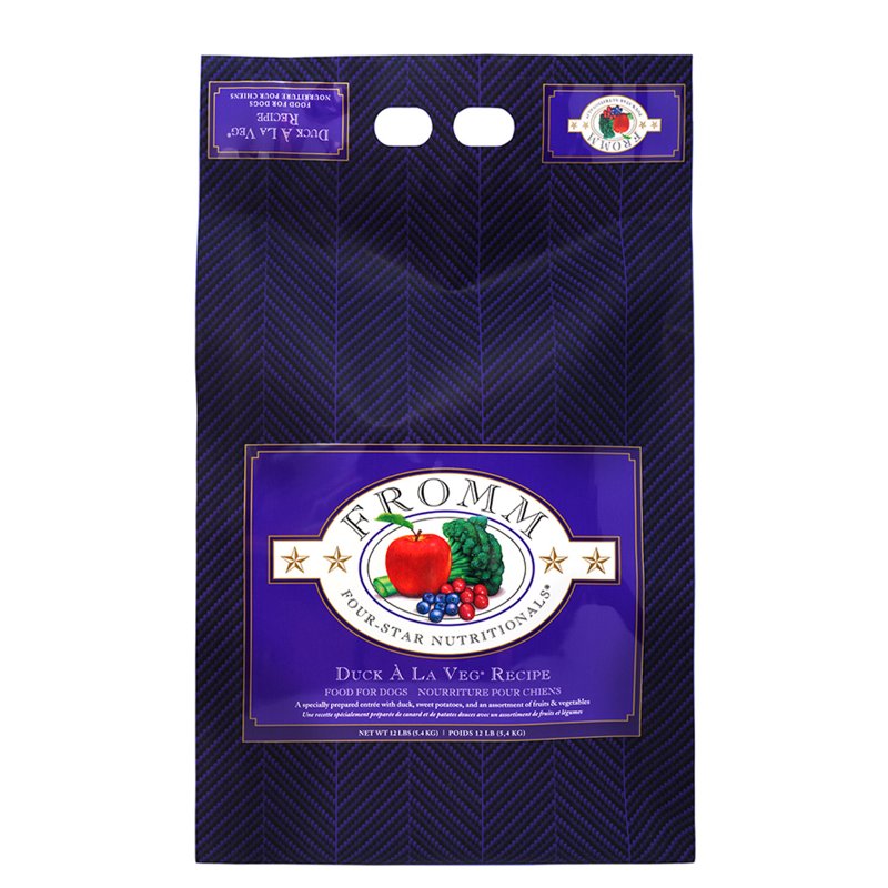 Fromm Four-Star Nutritionals Duck A La Veg Dog Food - Premium Dry Dog Food - Duck Recipe - 26 lb