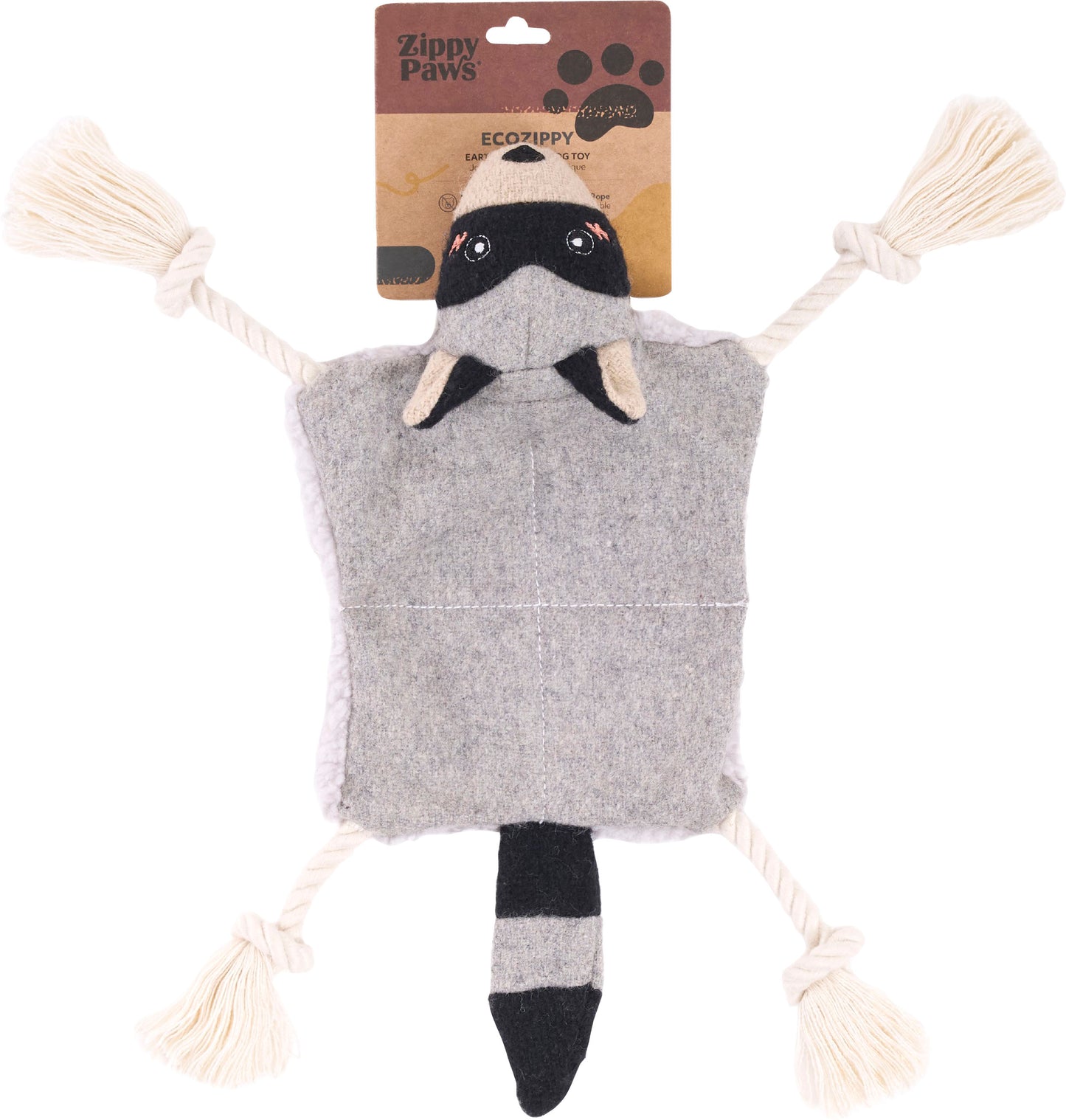 Zippypaws Eco Knotty Crawler - Raccoon