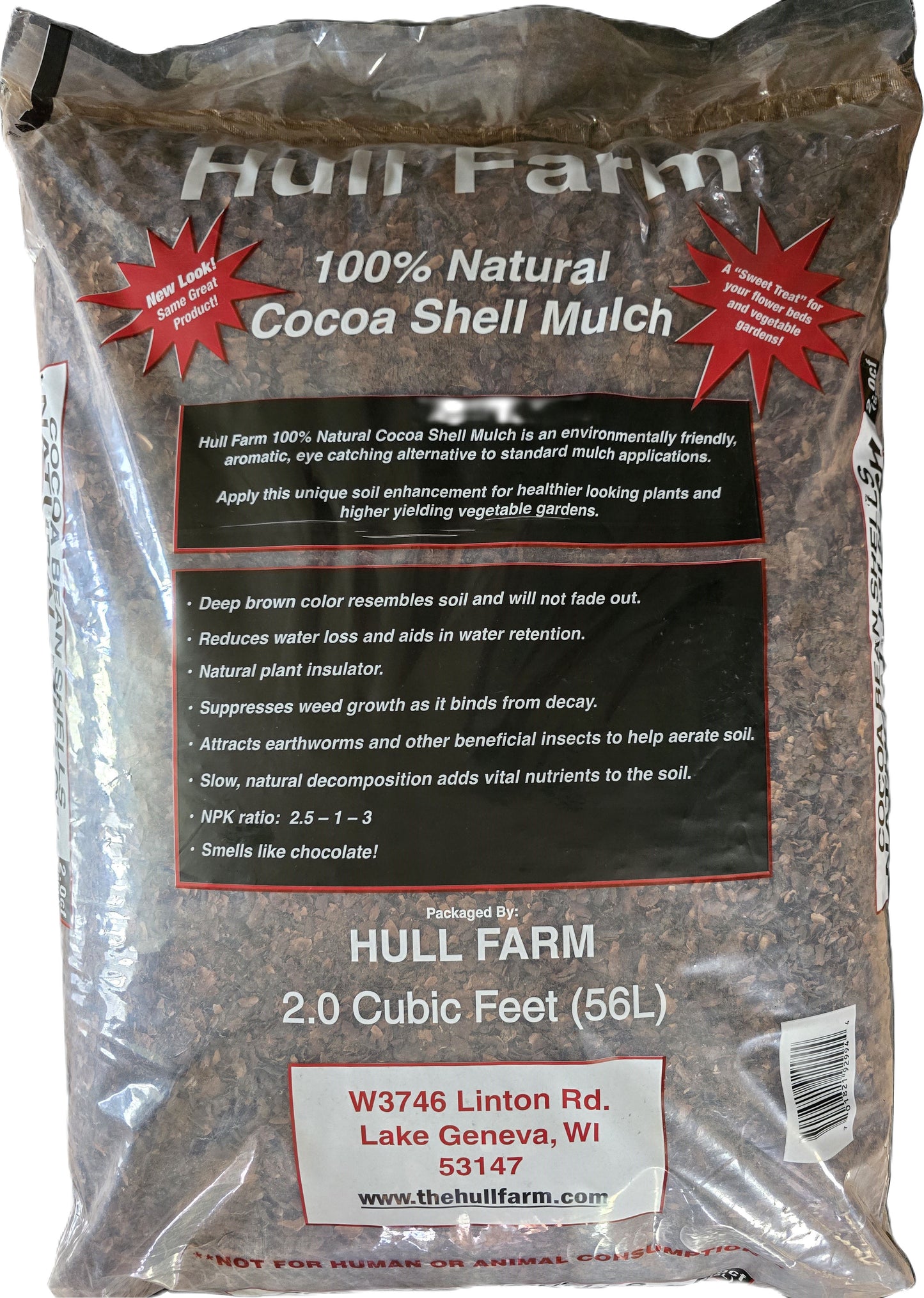 The Hull Farm 100% Natural Cocoa Shell Mulch