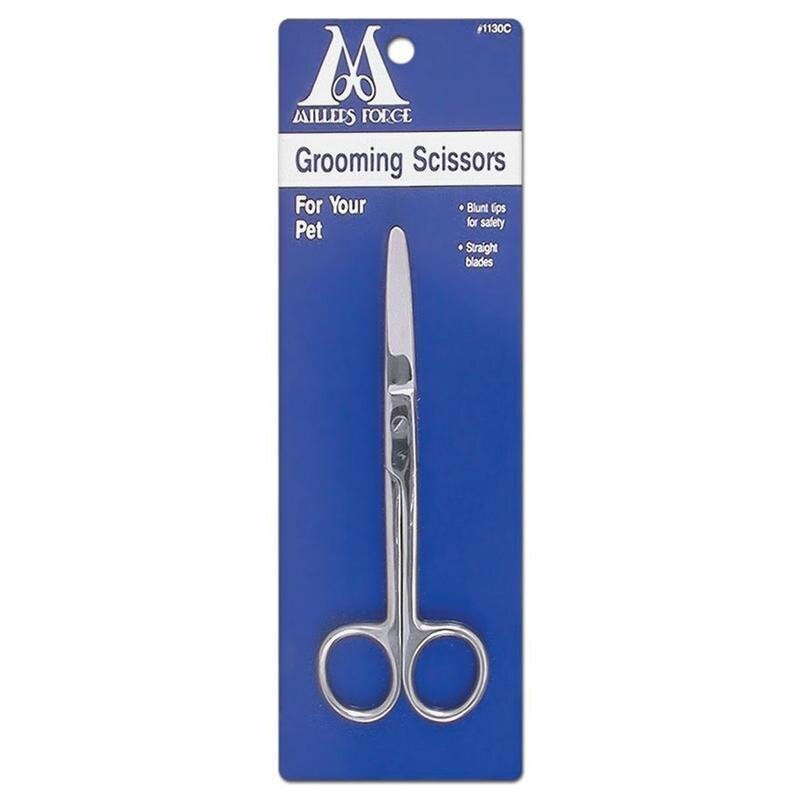 Millers Forge Pet Grooming Scissors, Blunt Tip, 5-3/4-Inch, Straight