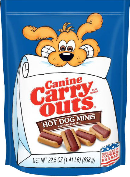 Canine Carry Outs Hot Dog Minis Dog Treats (Pack Of 4)
