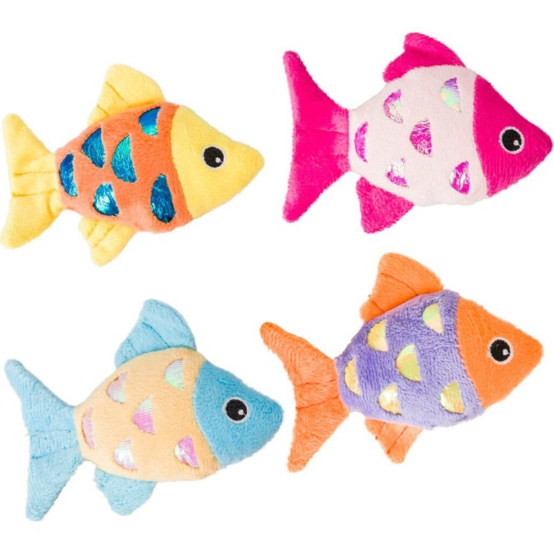 SPOT Ethical Pets 52075 Shimmer Glimmer Fish Catnip Toys