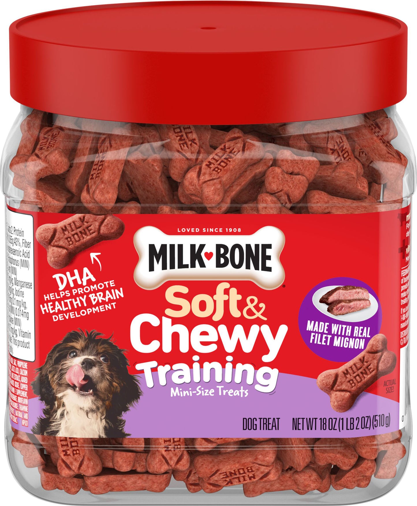 Milk-Bone Soft & Chewy Training Dog Treat Canister (Pack Of 2)