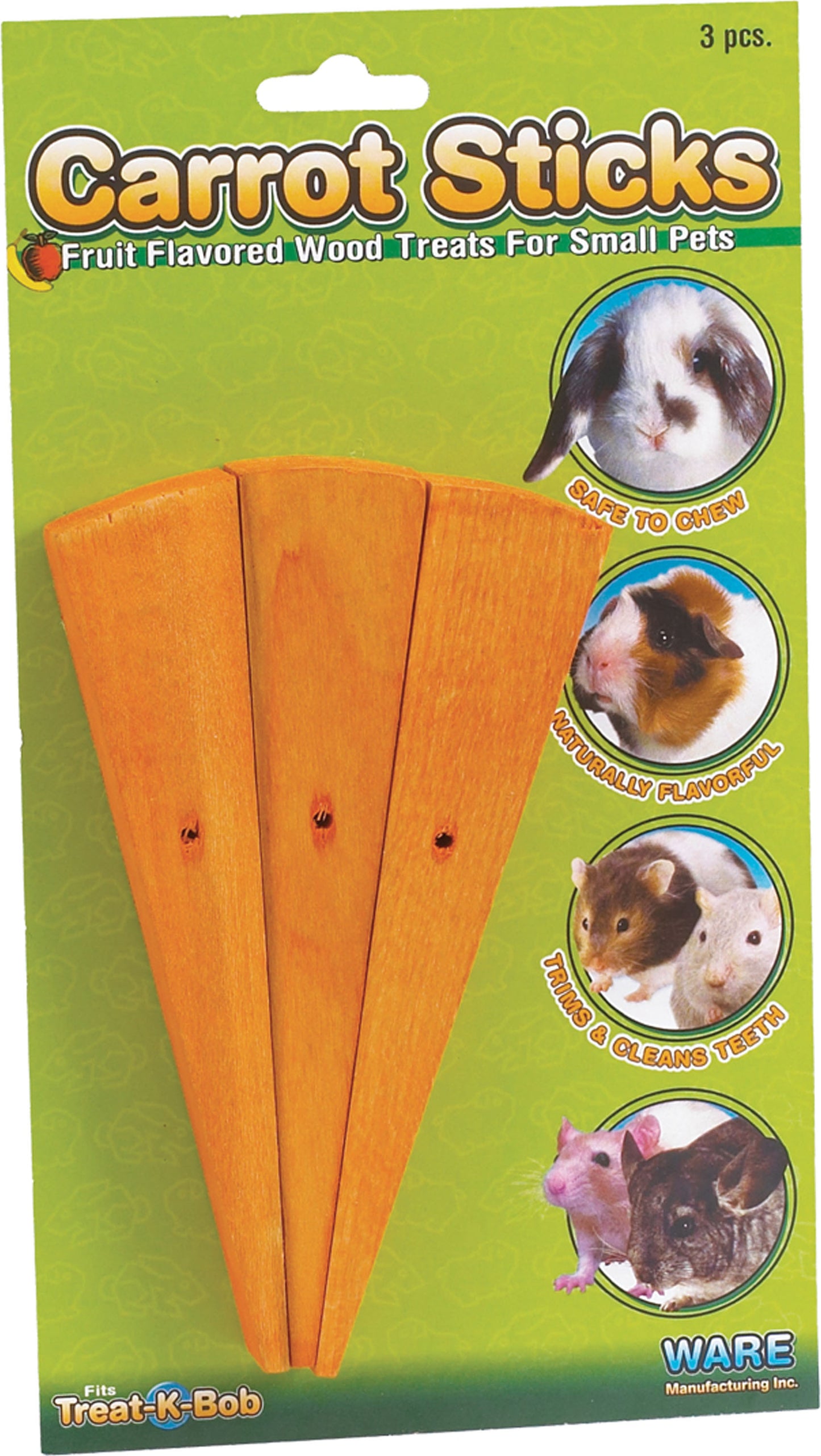 Wood Carrot Stick Chews