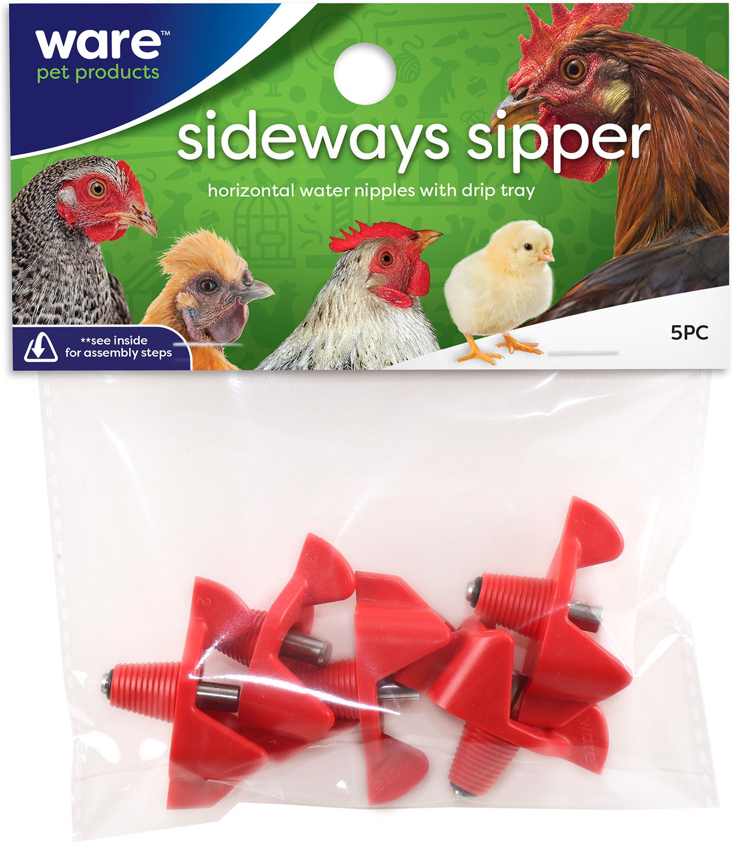 Sideways Sipper Horizontal Water Nipples