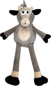 Godog Checkers Skinny Peanut Goat Dog Toy