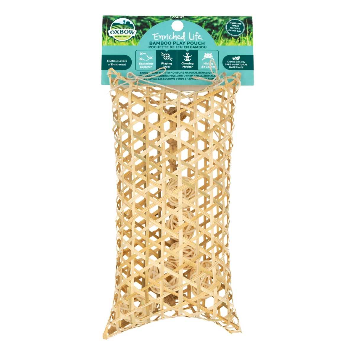 Oxbow Enriched Life Bamboo Play Pouch-3 pk