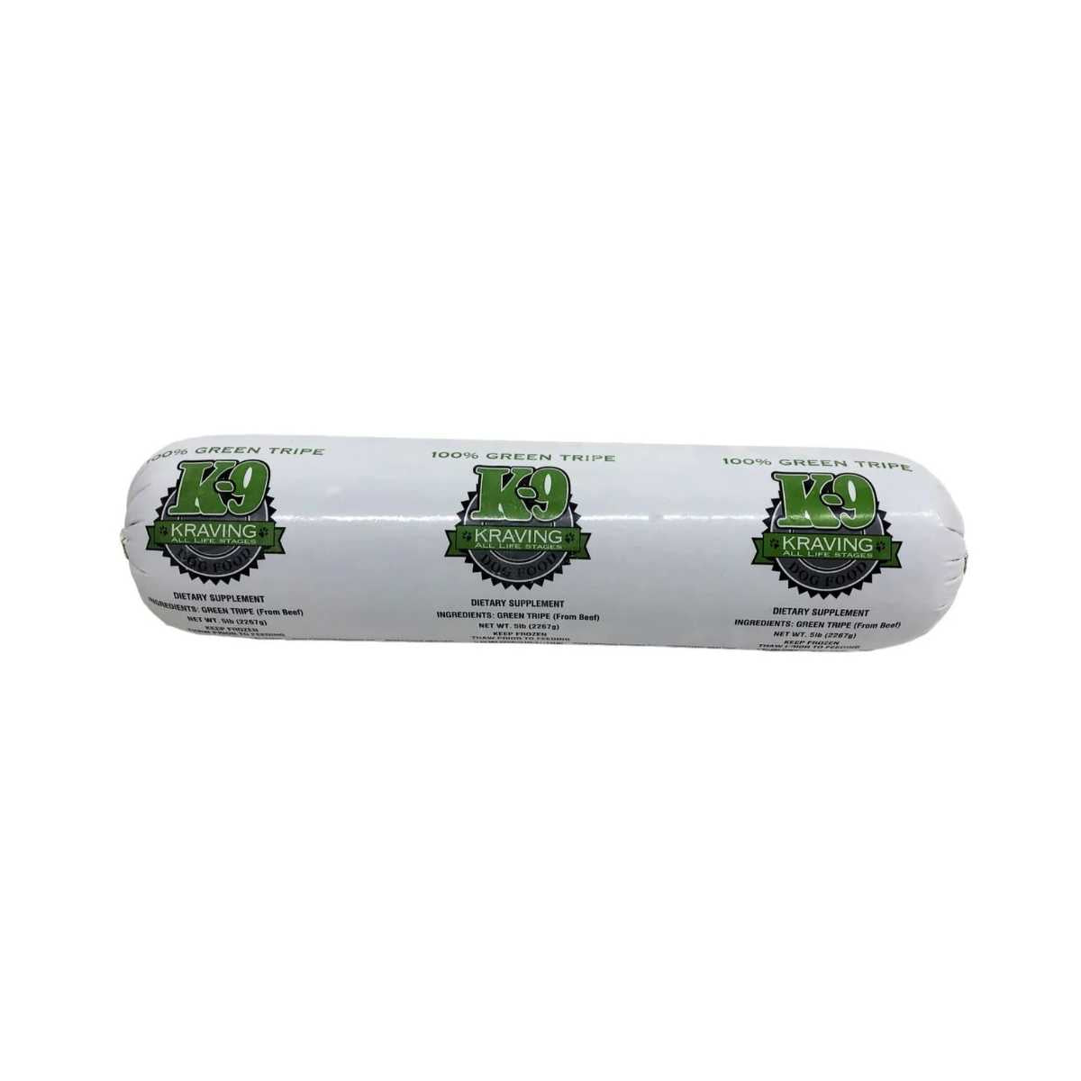 K9-Kravings Frozen Green Tripe-5 lb Chub