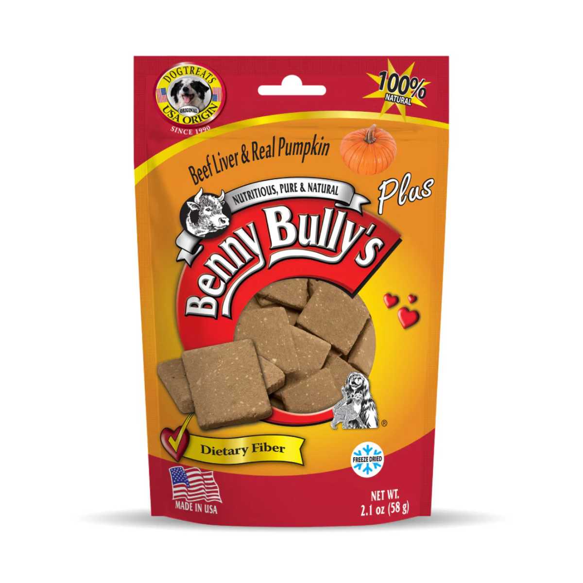 Benny Bully's Beef Liver Plus Pumpkin - 2.1 oz/ 58g