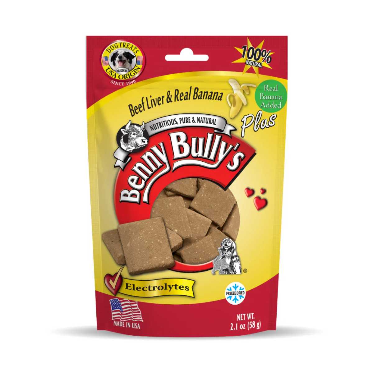 Benny Bully's Beef Liver Plus Banana - 2.1 oz/ 58g