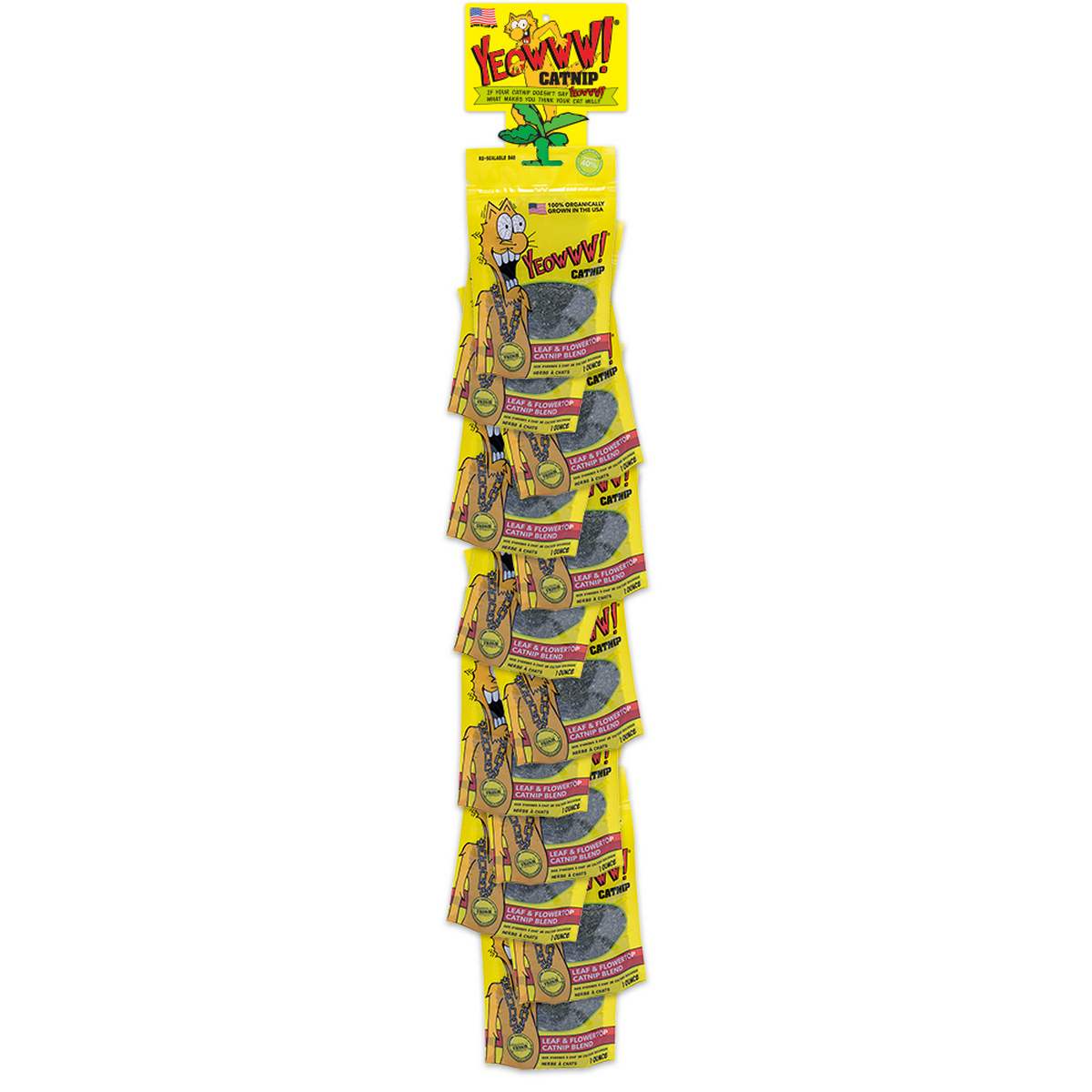 Yeowww! 1 oz Catnip Display Strip- 12 ct
