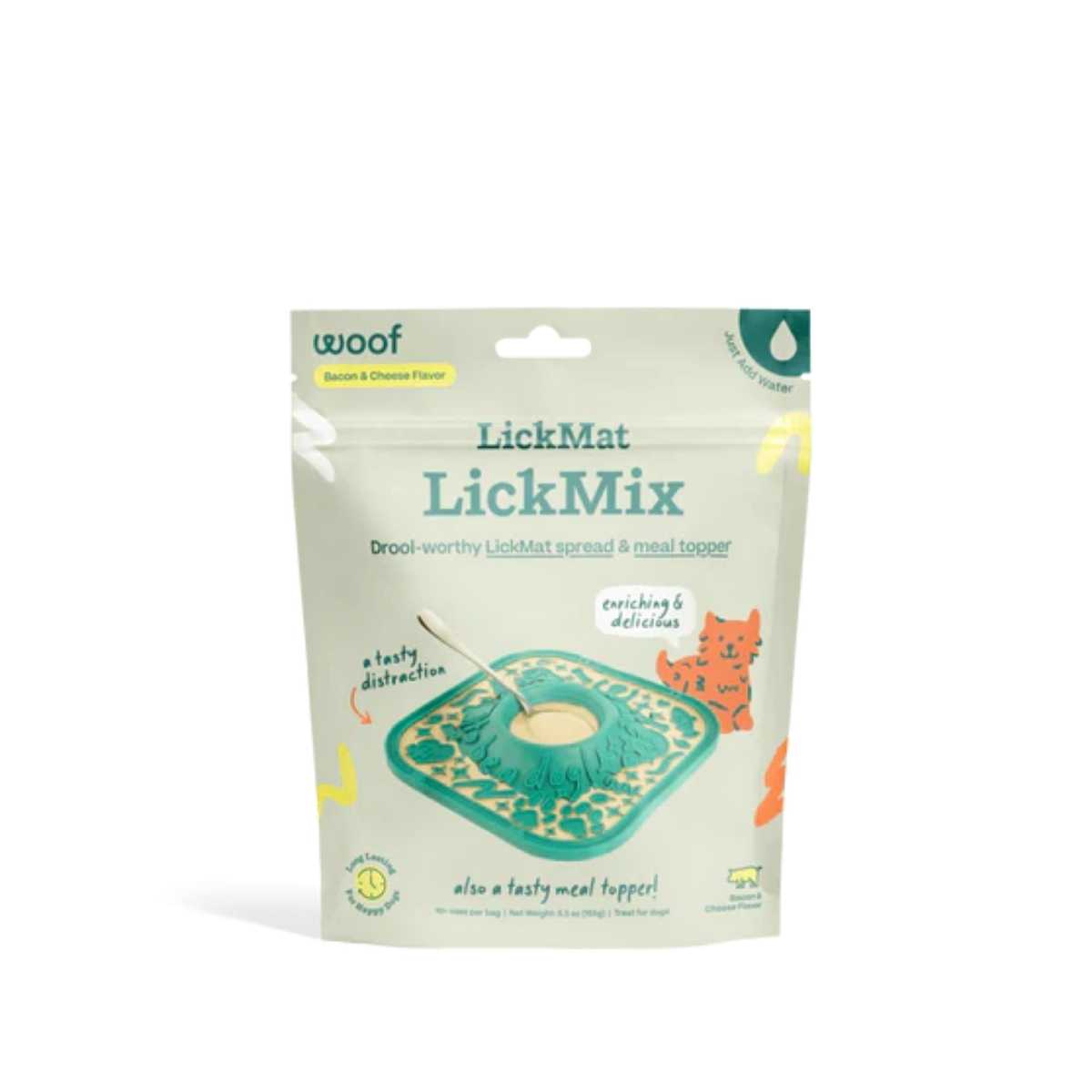 Woof LickMat LickMix - Bacon & Cheese