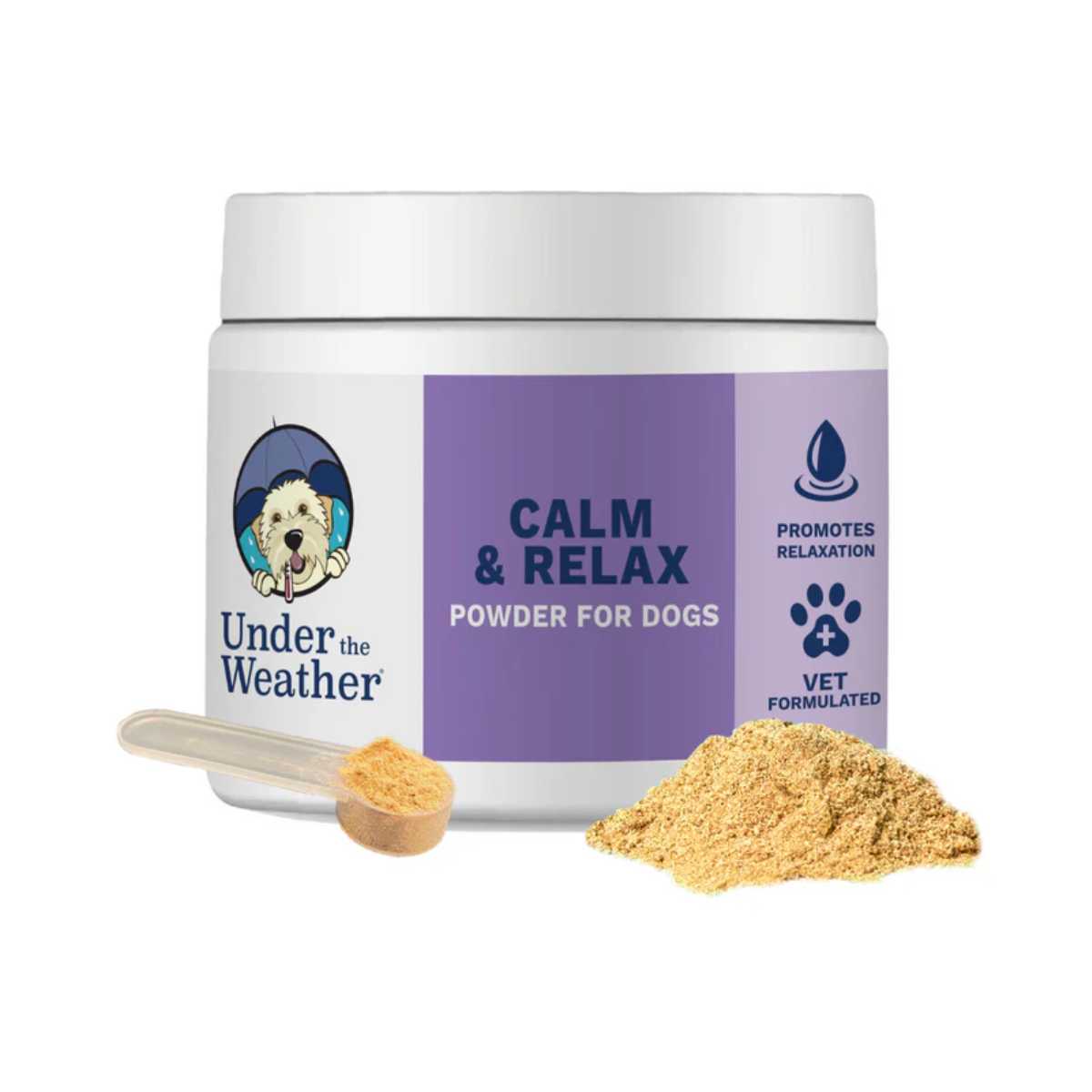 Under the Weather Calming Powder Dog- 4.23 oz Jar