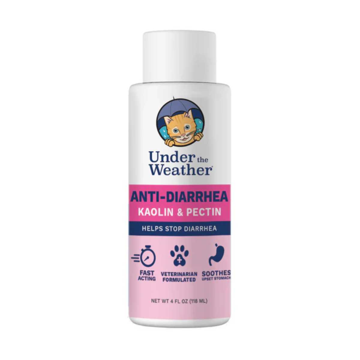 Under the Weather Cat Anti-diarrhea Liquid- 4 oz Bottle