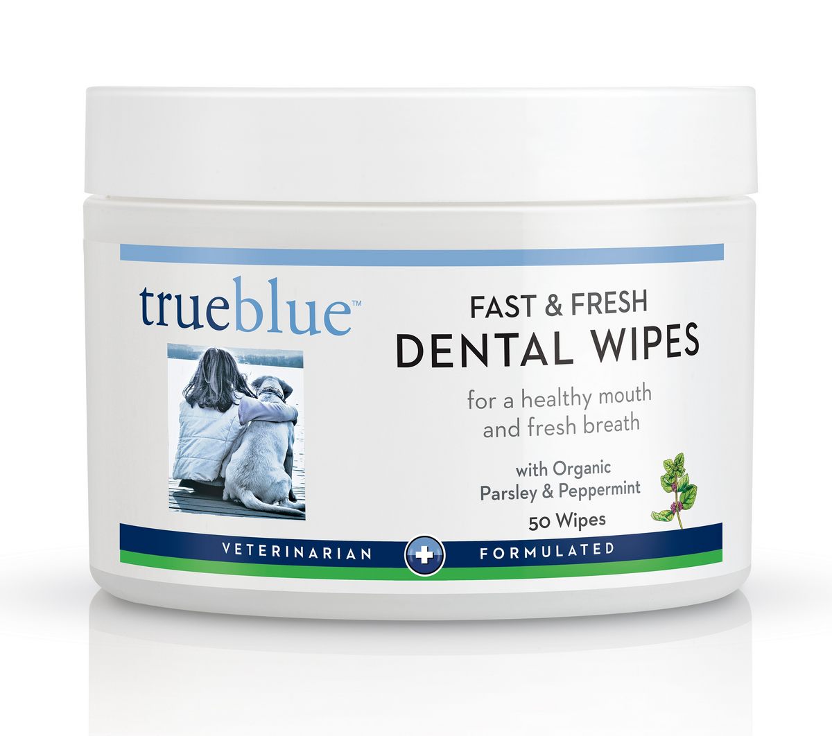 Trueblue Dental Swipes-Peppermint/Parsley-50 ct Jar
