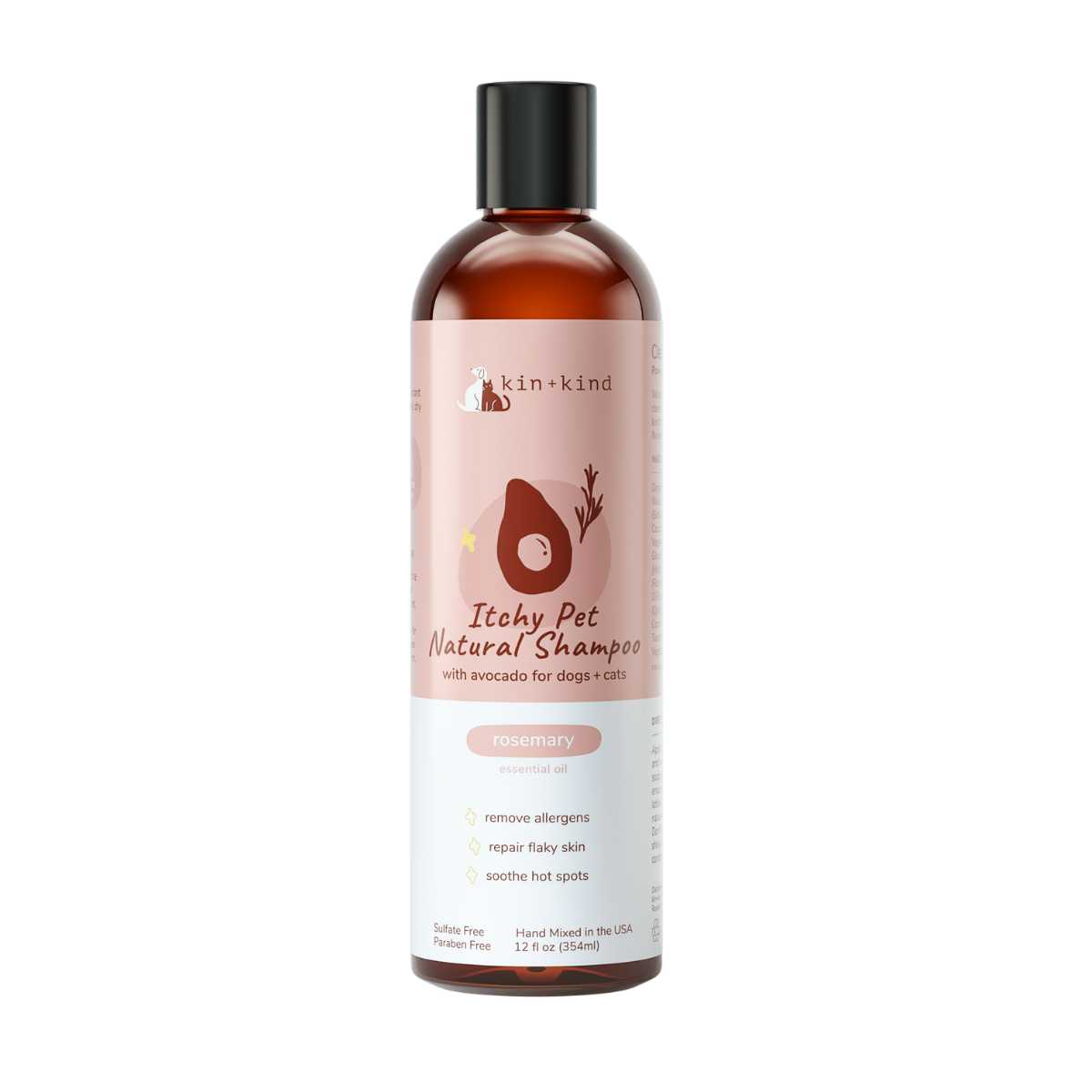 Kin & Kind Itchy Pet Shampoo (Rosemary & Peppermint)-12 oz Bottle
