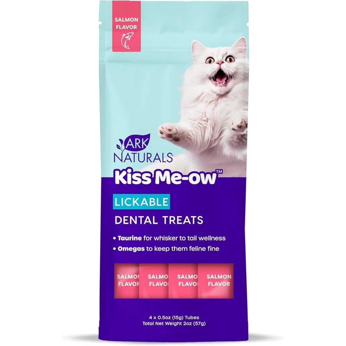 Ark Naturals Kiss Me-Ow Lickable Salmon-4 Pack/.05 oz Tubes