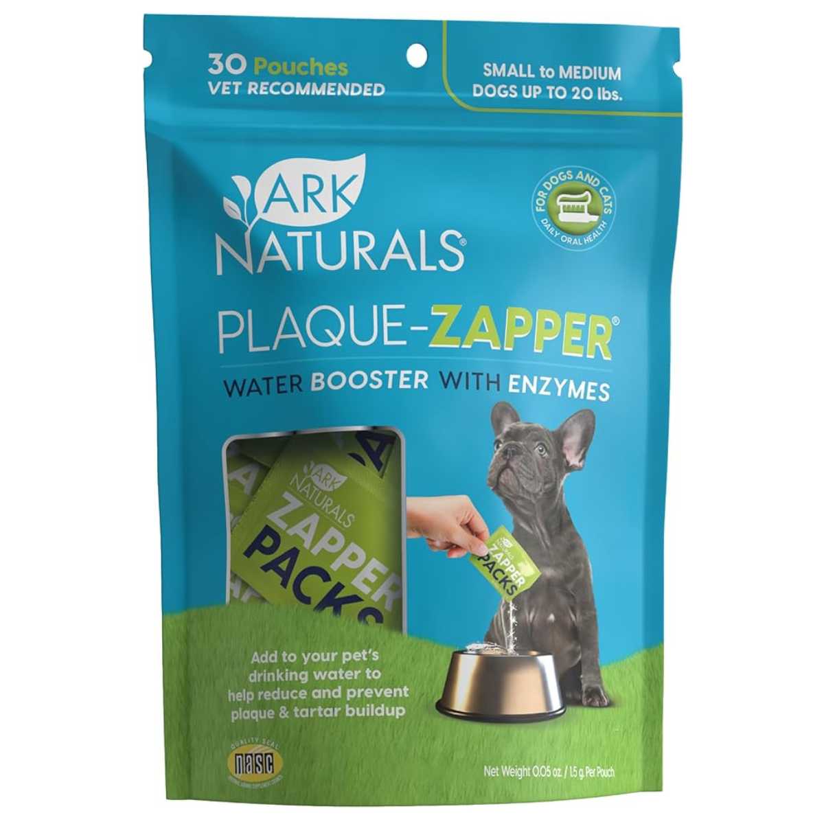 Ark Naturals Plaque Zapper Small Medium Water Dental Booster 30 ct Bag