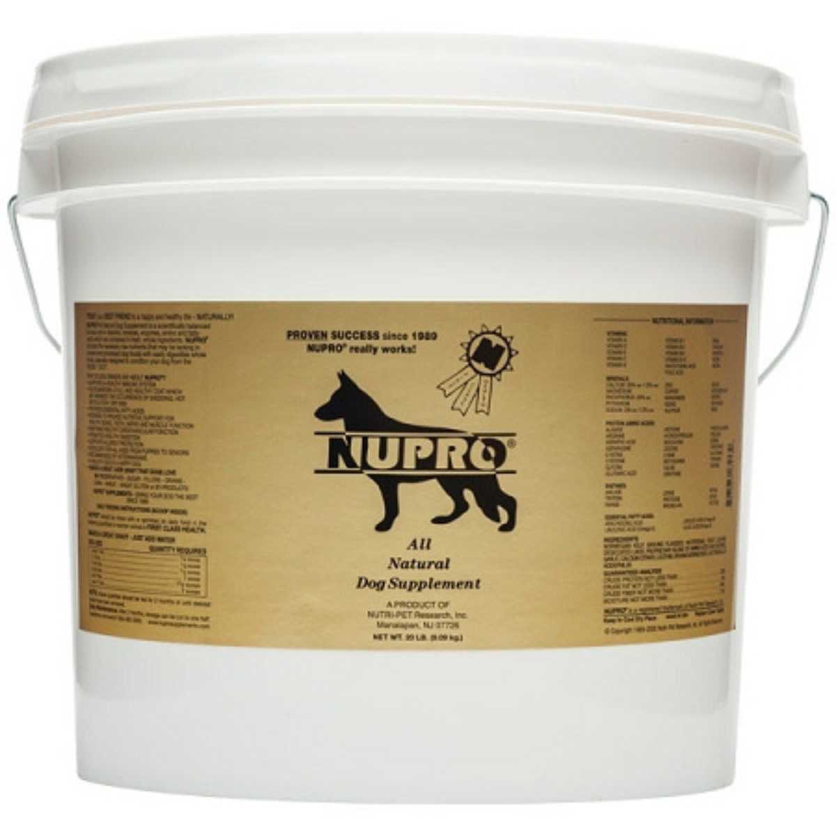 Nupro Gold Natural Dog Supplement-20 lb Bucket