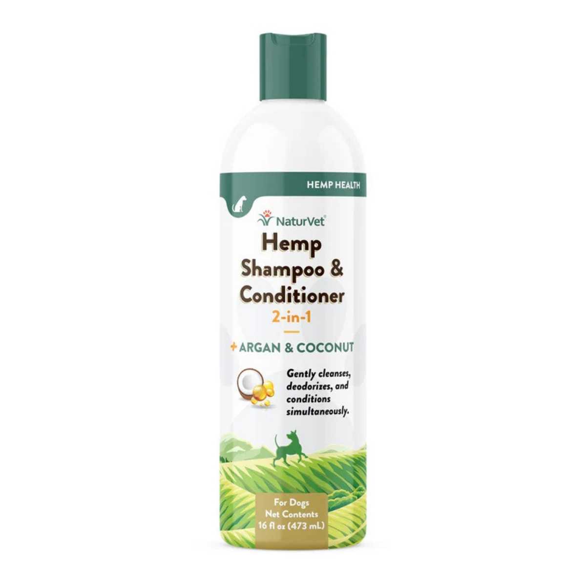 Naturvet Hemp Shampoo & Conditioner 2-in-1 for Dogs-16 oz Bottle