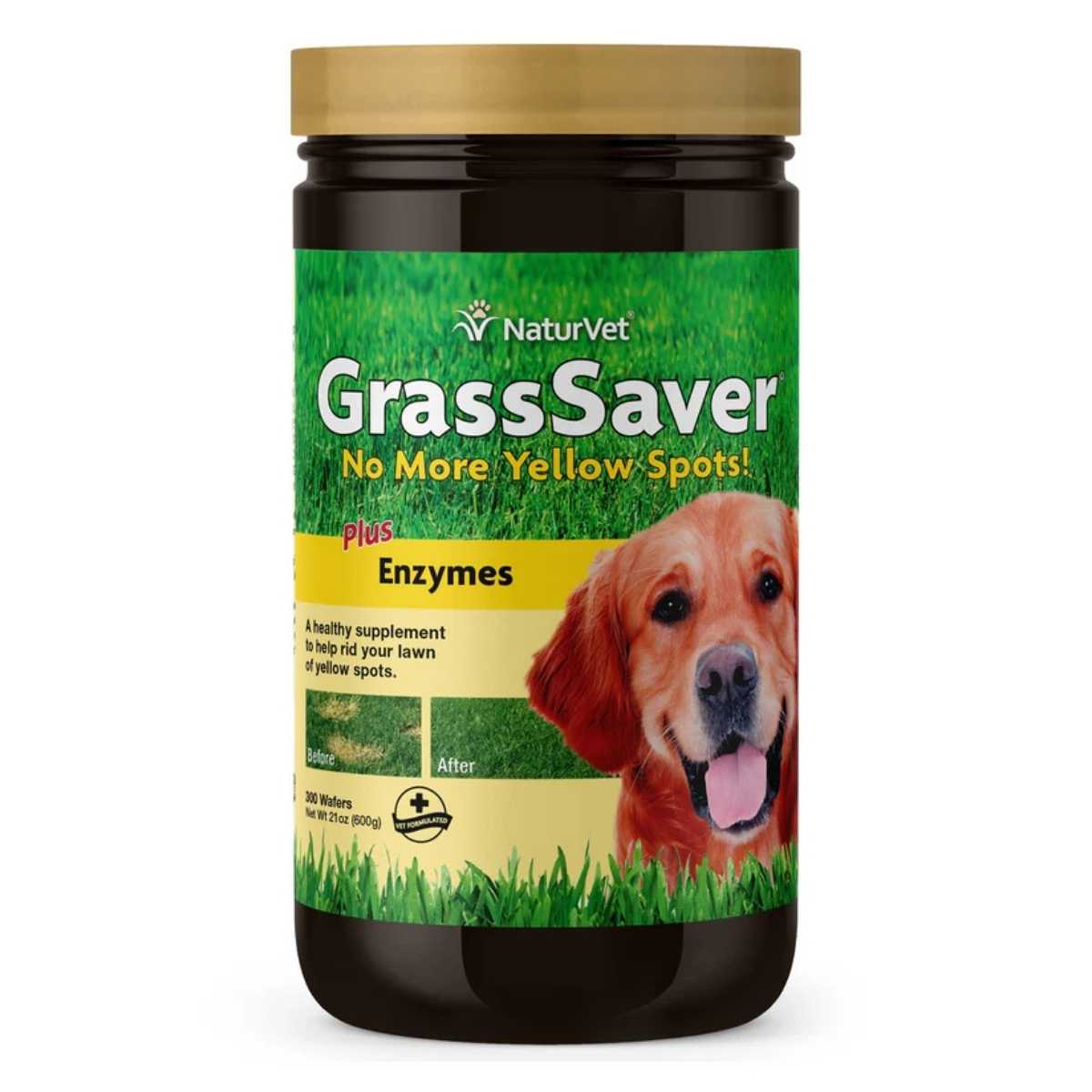 Naturvet GrassSaver Enzymes Wafers for Dogs-300 ct Jar