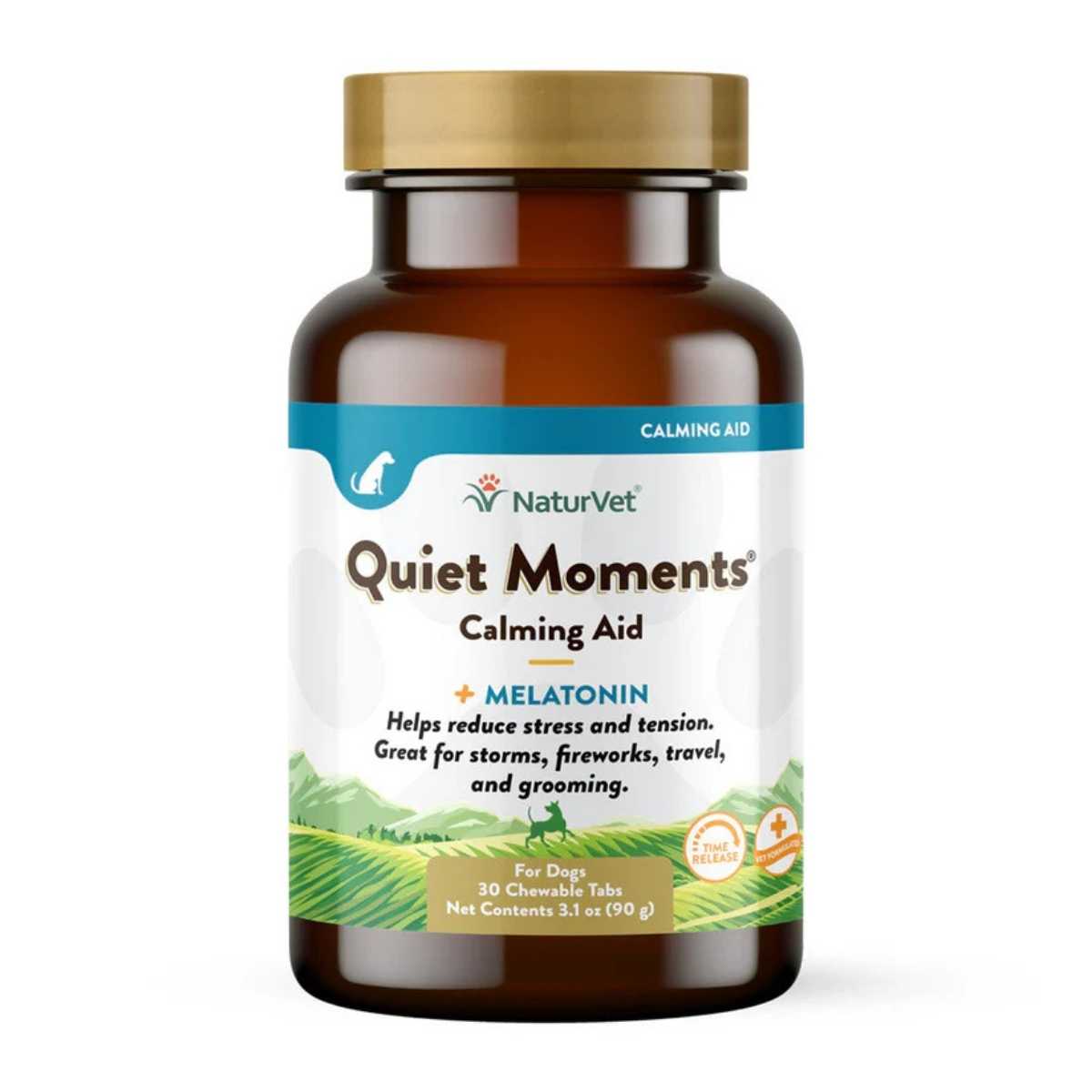 Naturvet Quiet Moments® + Melatonin Tabs (Time-Release)-30 ct Bottle
