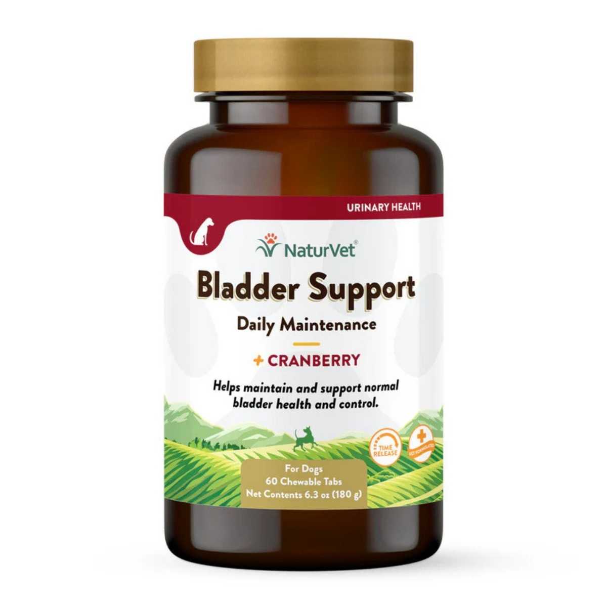 Naturvet Bladder Support + Cranberry Tabs (Time-Release) for Dogs-60 ct Bottle