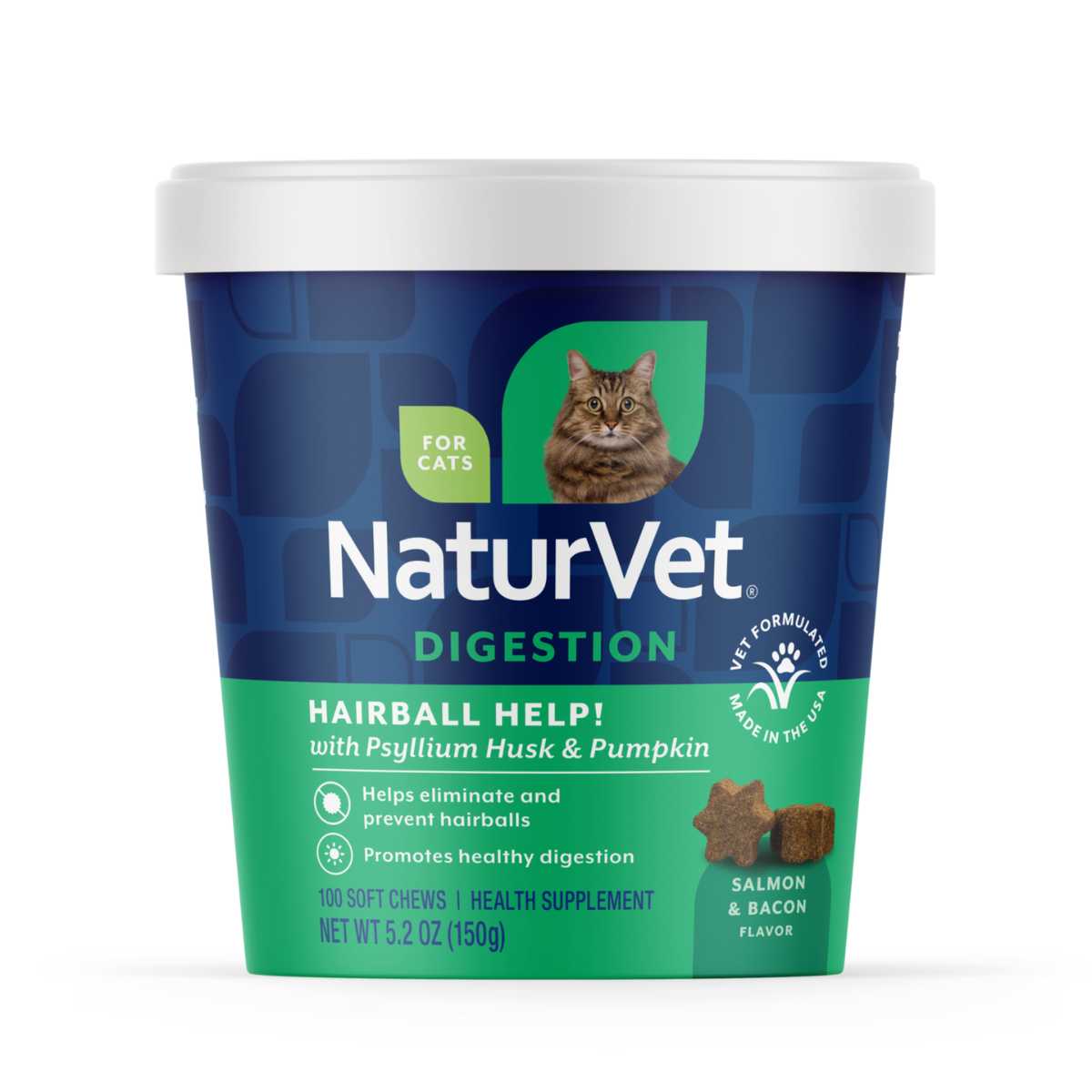 Naturvet Hairball Aid And Pumpkin Soft For Cats Cup