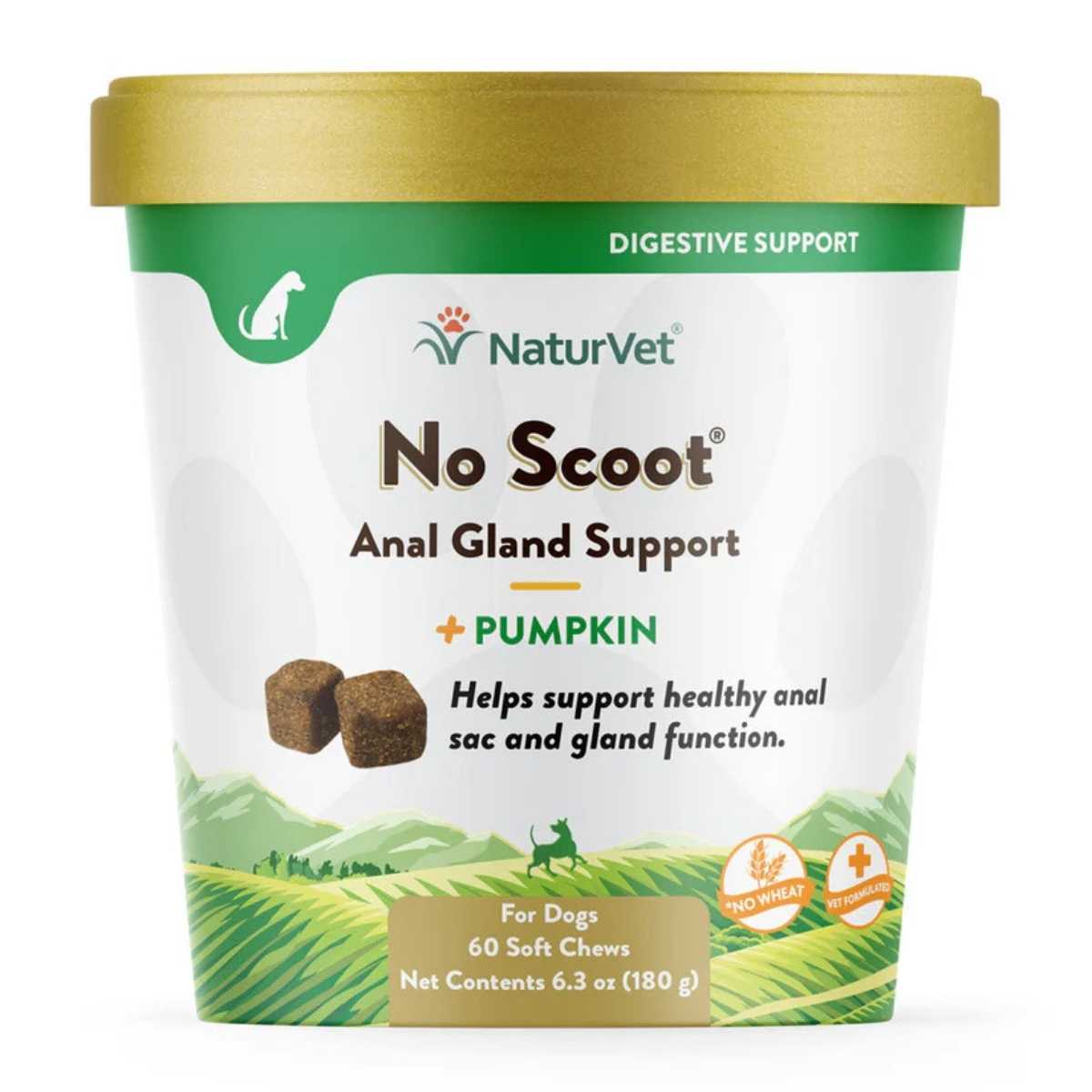 Naturvet No Scoot® + Pumpkin Soft Chews for Dogs-60 ct Cup