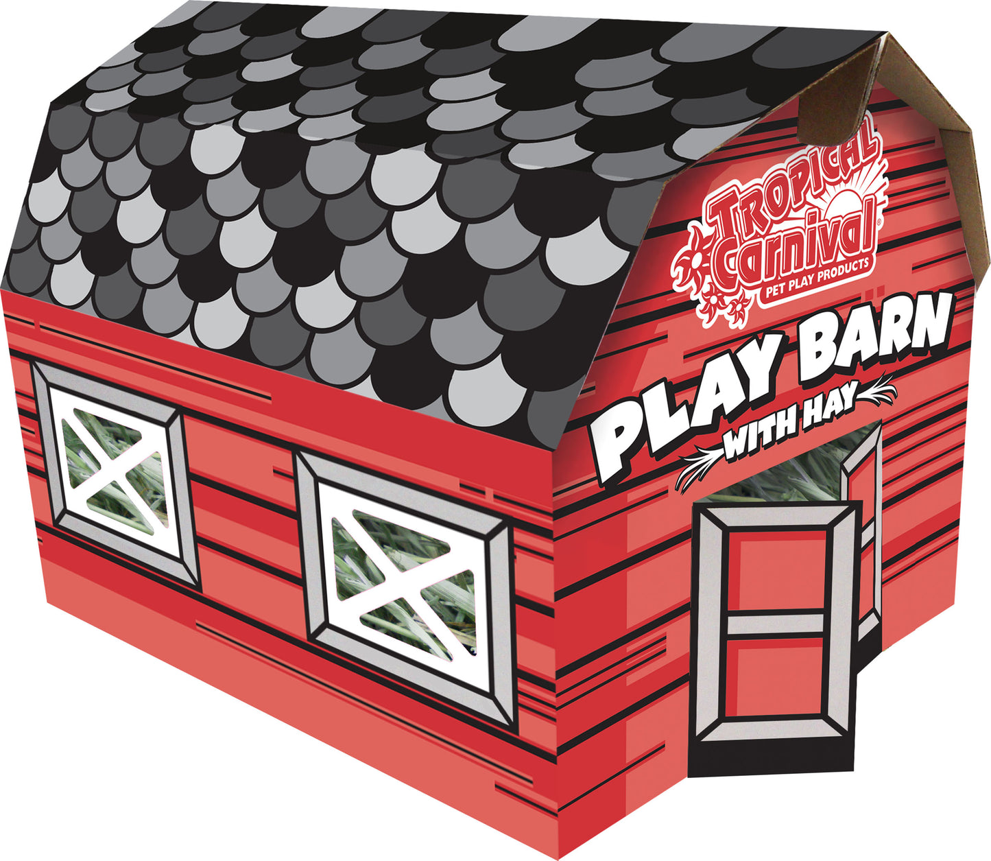 Tropical Carnival Play Barn W/Hay