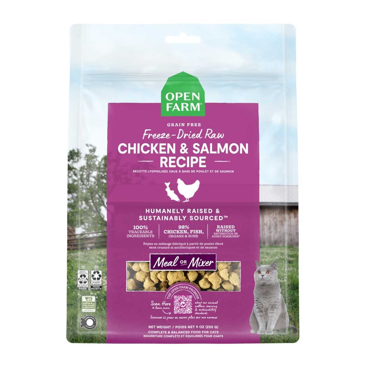 Open Farm Cat Freeze Dried Raw Chicken And Salmon