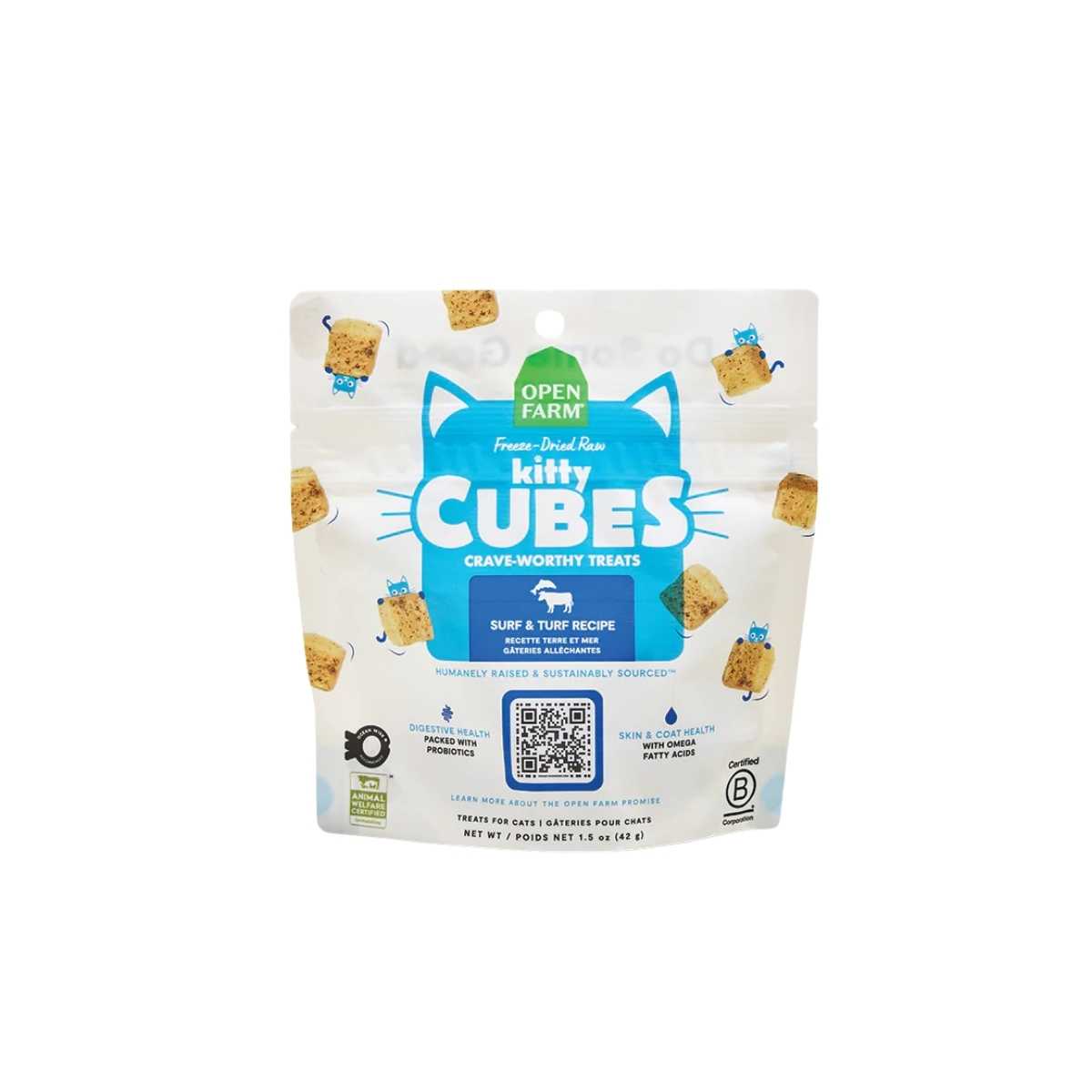 Open Farm Cat Freeze Dried Raw Kitty Cubes Surf & Turf-1.5 oz Pouch