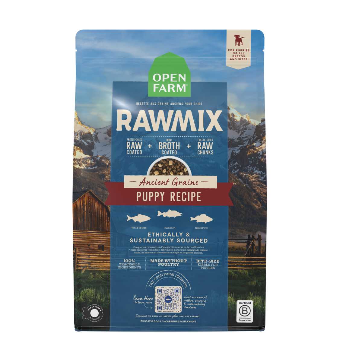 Open Farm Dog Ancient Grains Rawmix Puppy