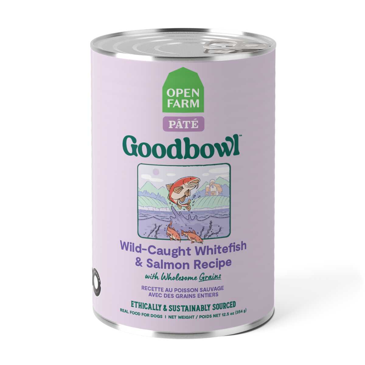 Open Farm Goodbowl Wild-Caught Whitefish & Salmon Recipe with Wholesome Grains 12/12.5oz