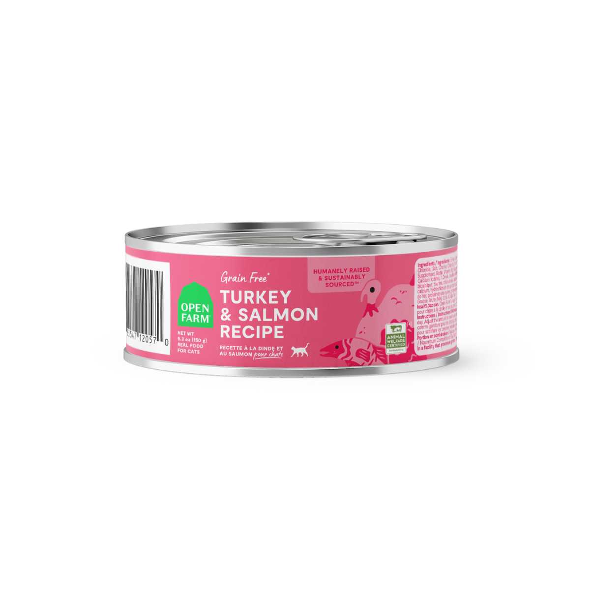 Open Farm Cat Grain Free Turkey & Salmon Morsels-12/5.3oz Cans