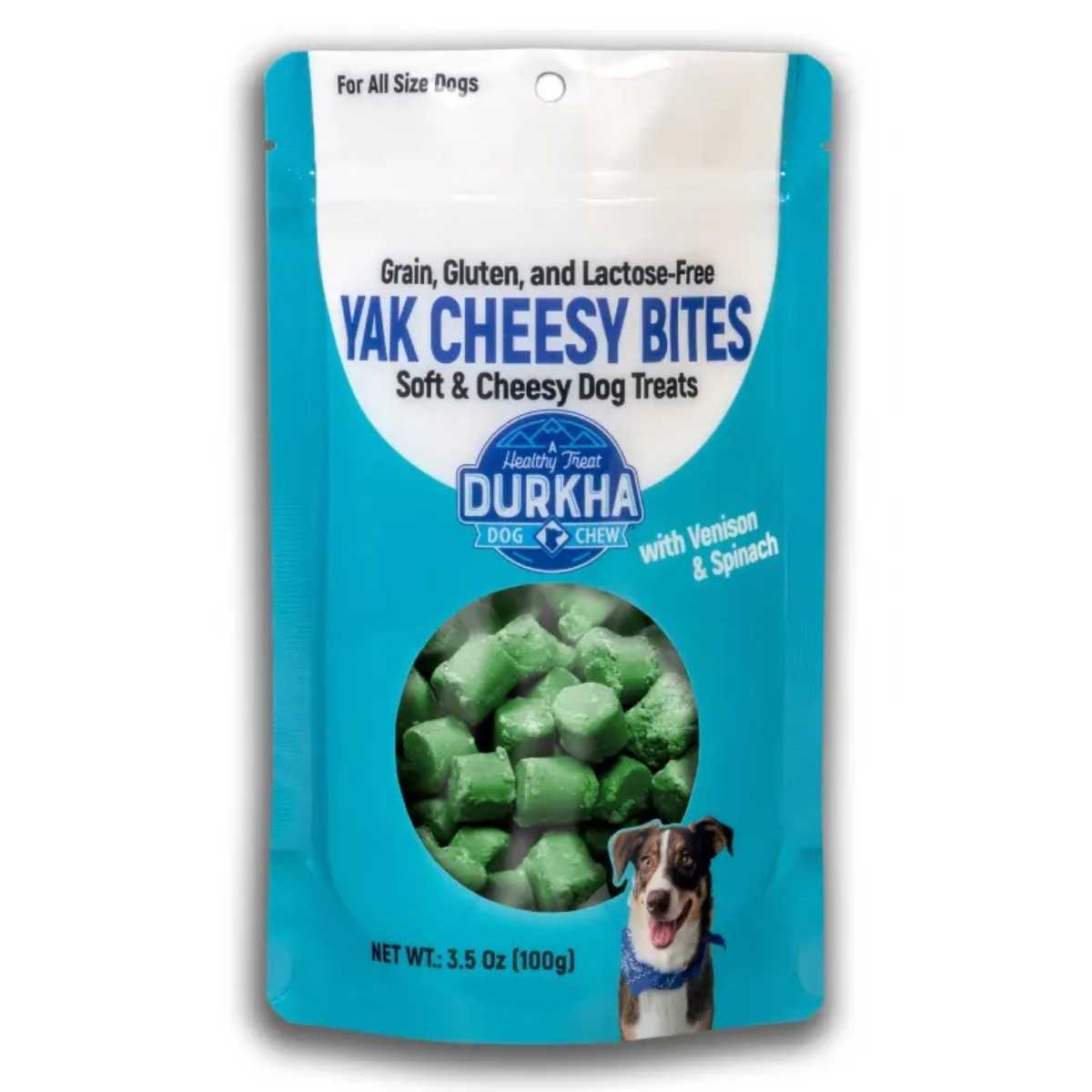Durkha Yak Cheesy Bites w/Venison & Spinach-3.5 oz Bag