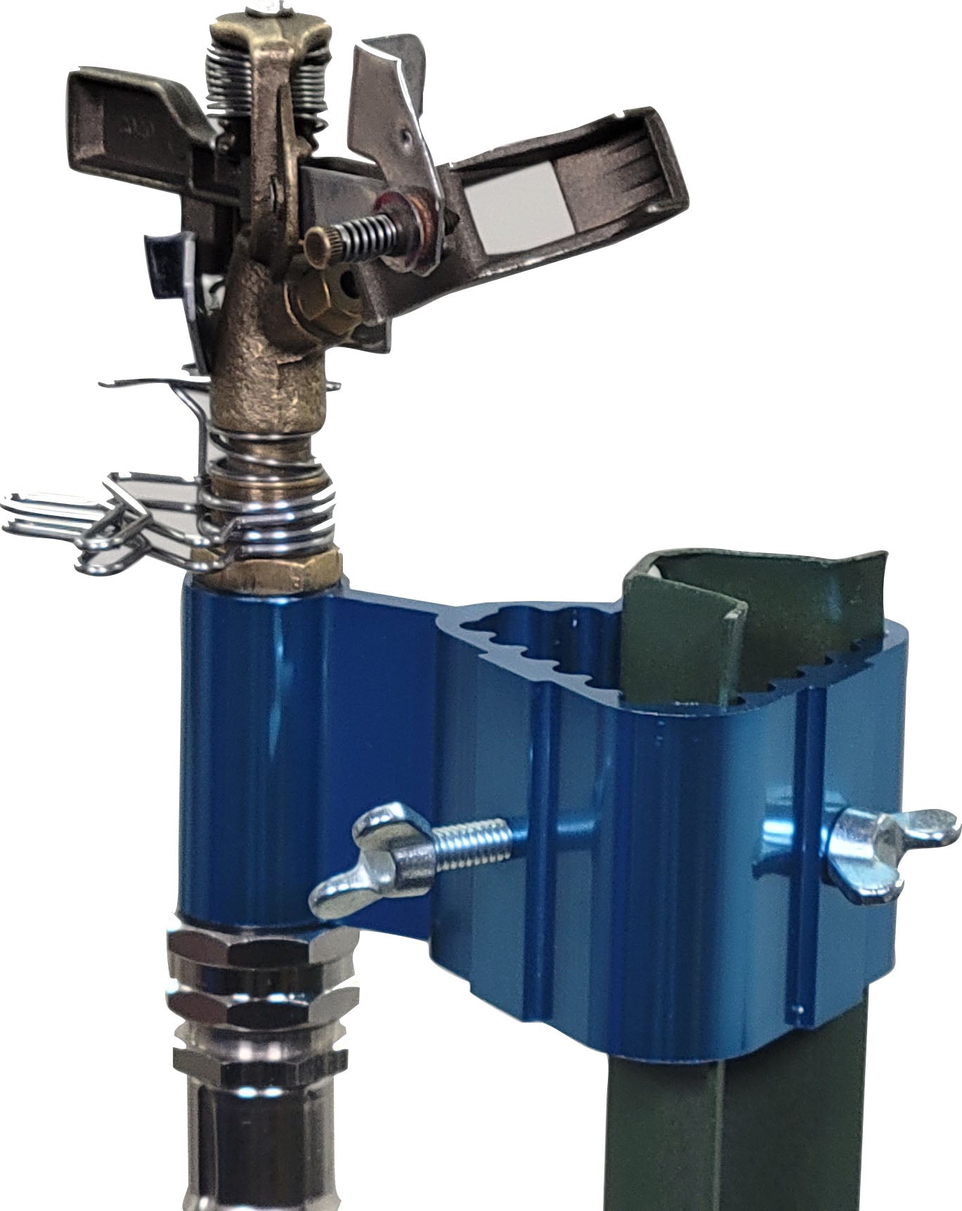 Dramm Post Mount Sprinkler With Brass Impulse Head