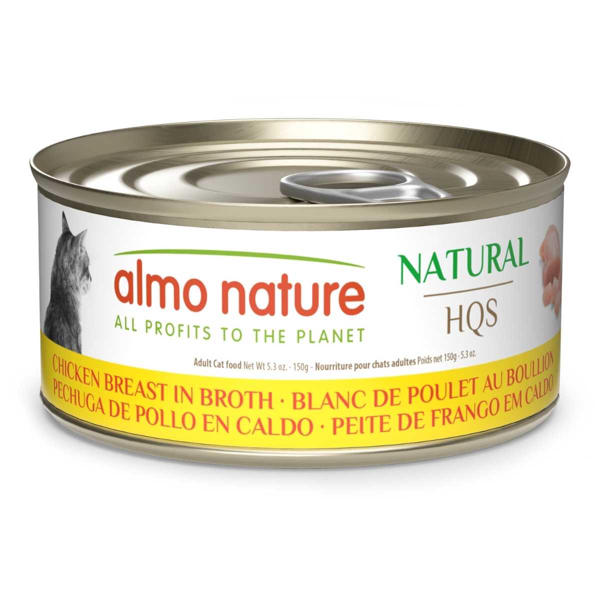 Almo Nature Cat HQS Natural Chicken Breast in Broth-24/5.29 oz Cans