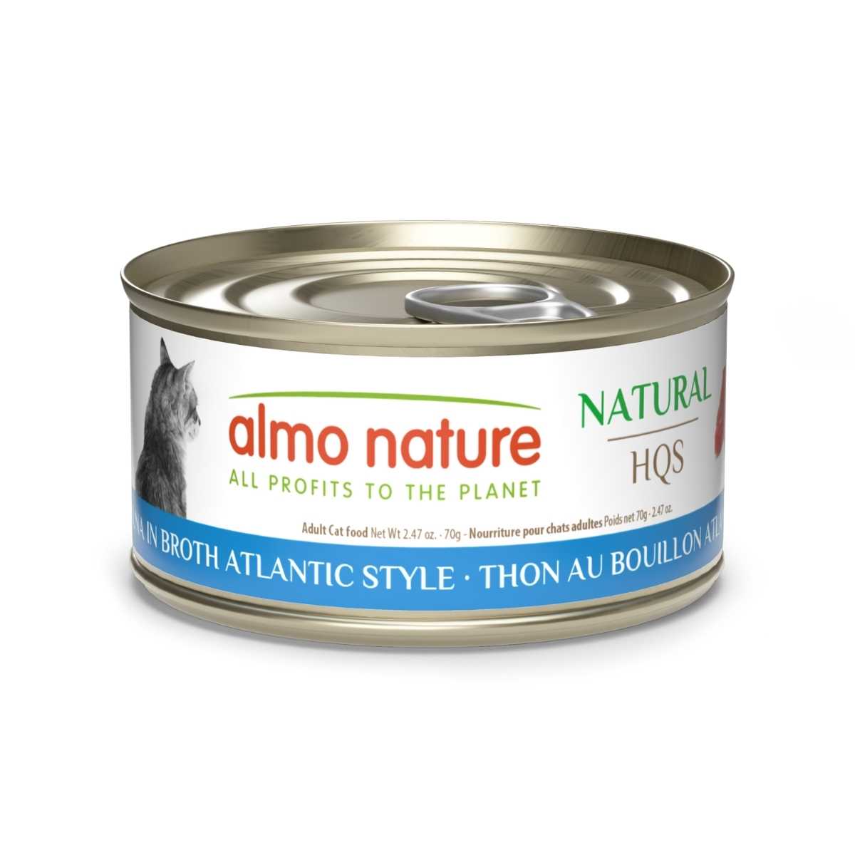 Almo Nature Cat HQS Natural Atlantic Tuna-24/2.47 oz Cans