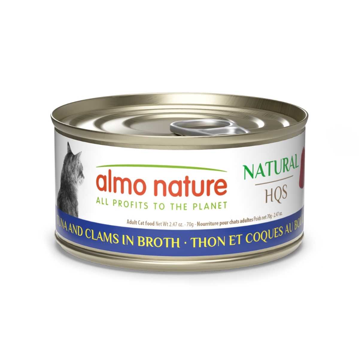 Almo Nature Cat HQS Natural Tuna with Clams-24/2.47 oz Cans