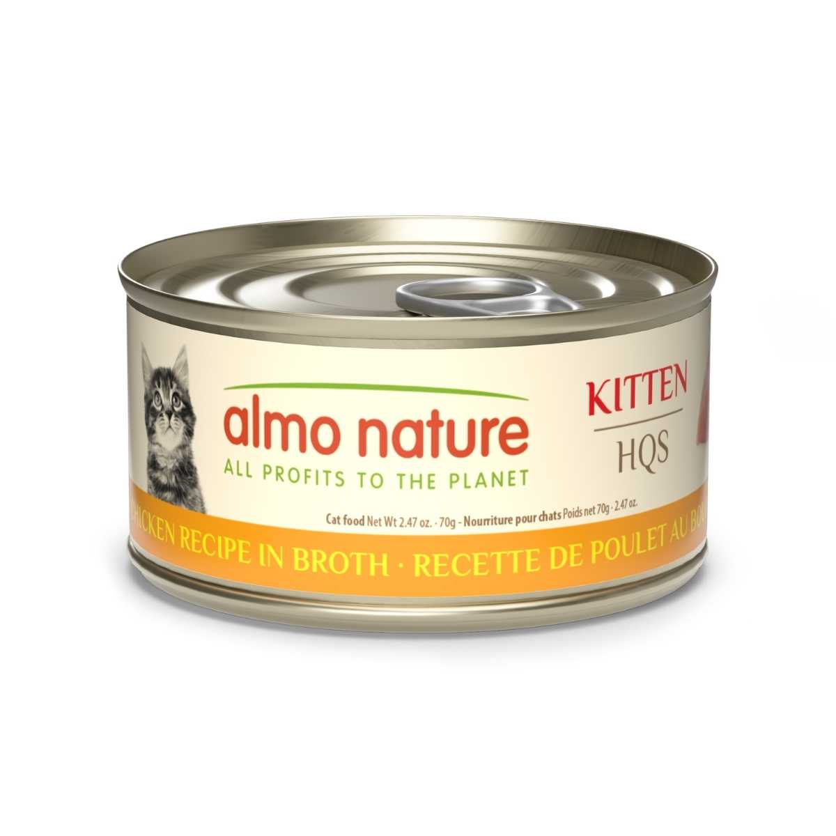 Almo Nature Cat HQS Natural Chicken For Kittens-24/2.47 oz Cans