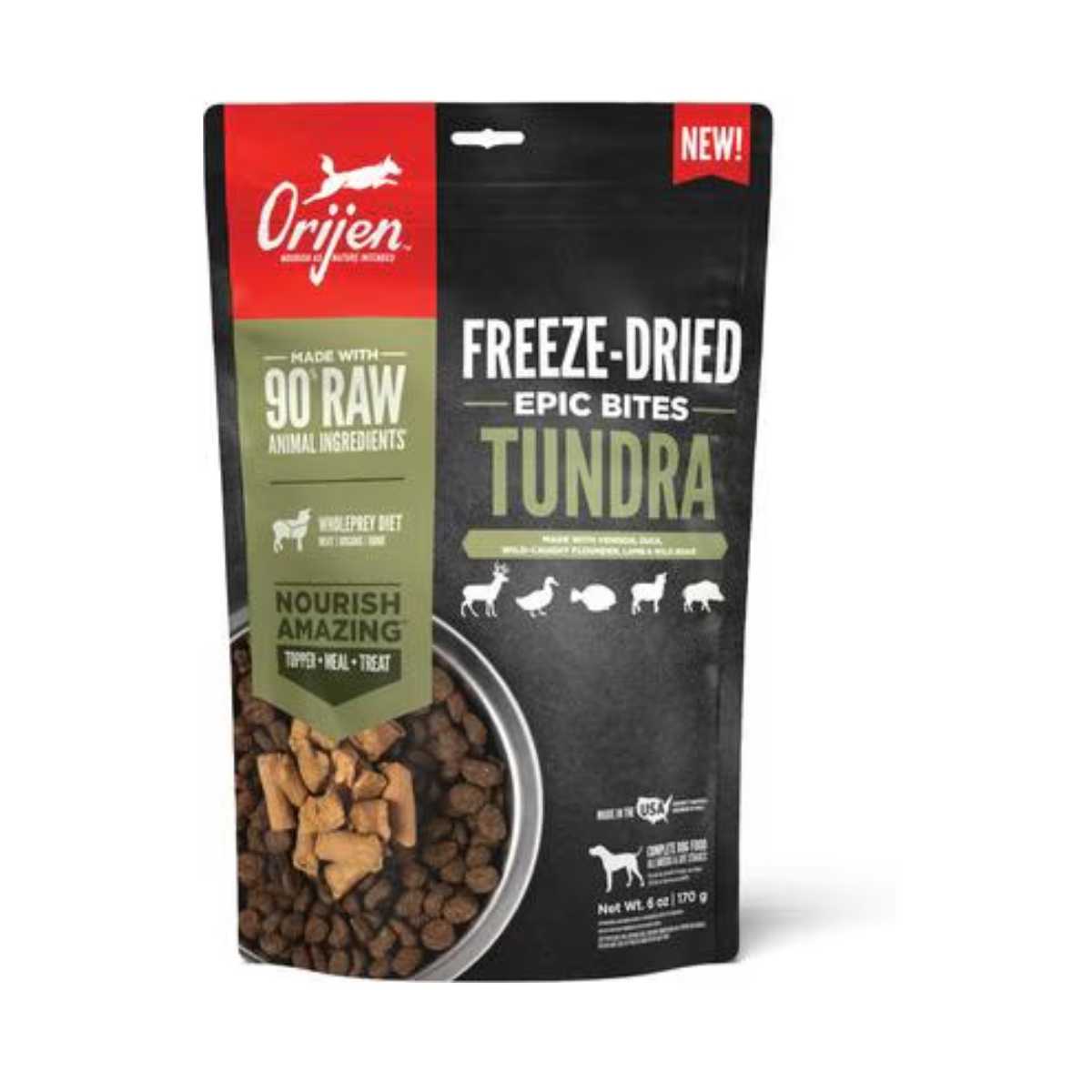 Orijen Dog Freeze-Dried Tundra Epic Bites-6 oz Bag