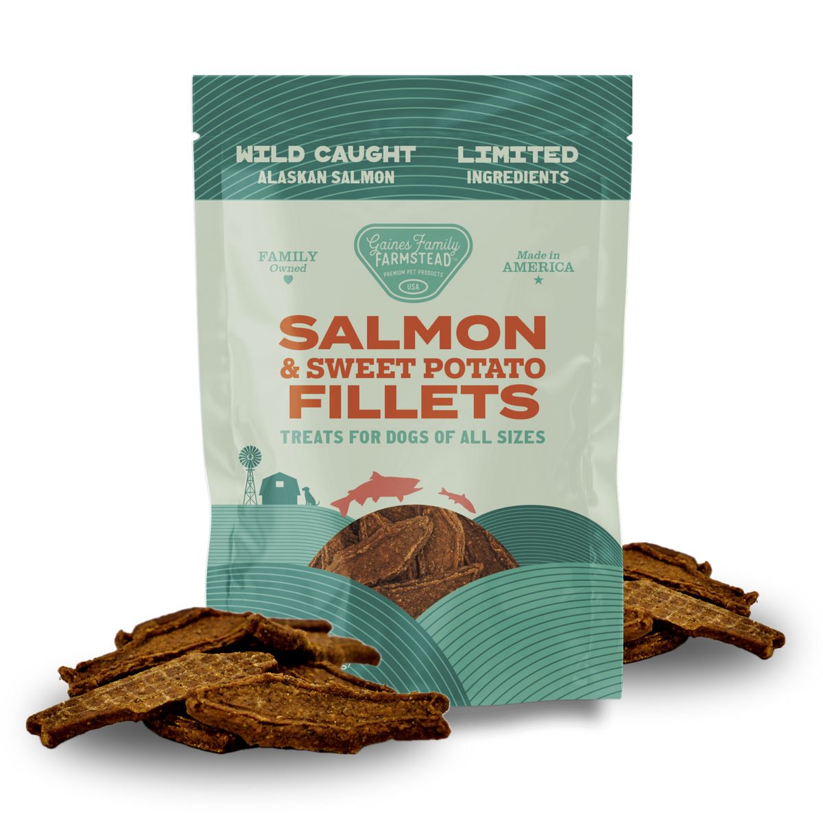 Gaines Sweet Potato & Salmon Fillets-8 oz Bag