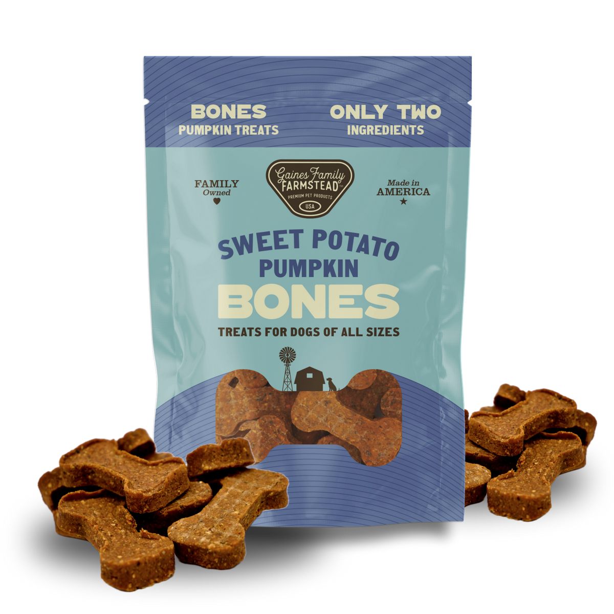 Gaines Sweet Potato & Pumpkin Bones-6 oz Bag (16/CS)
