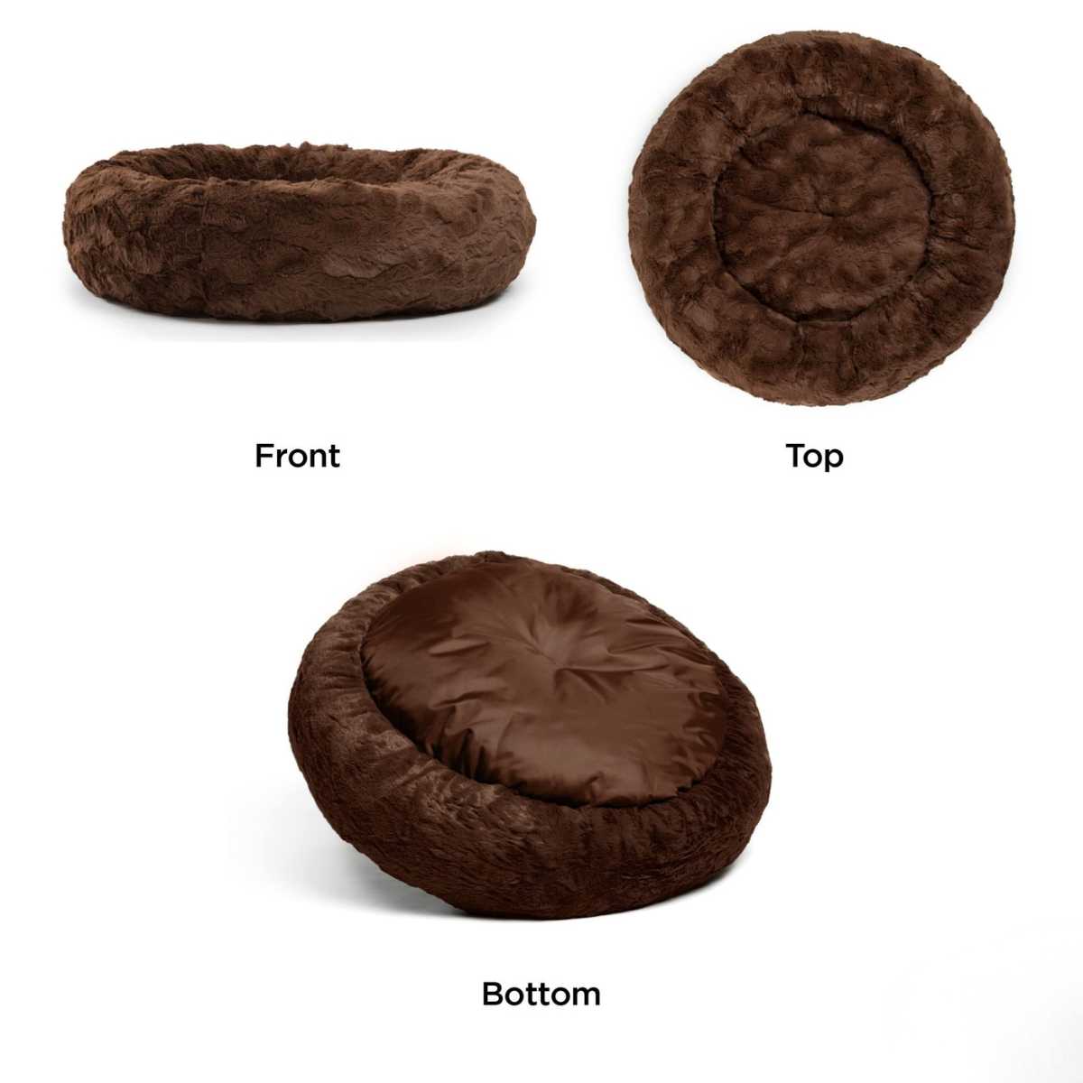 Charming Pet Donut Lux Dark Chocolate Cat/Dog Bed-30x30