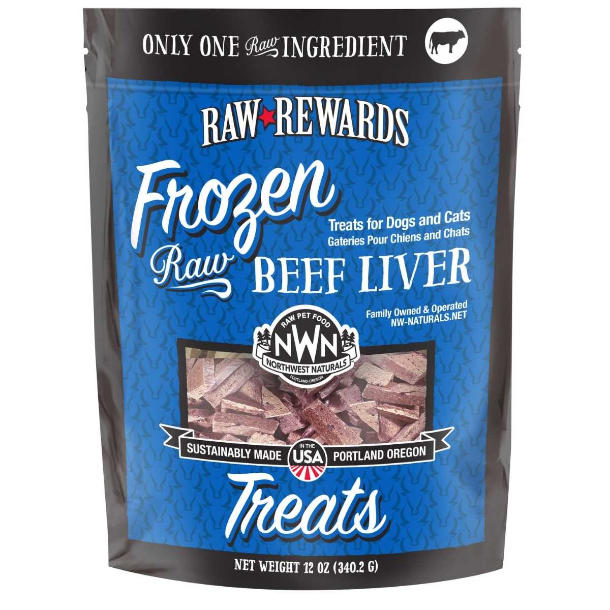 Northwest Naturals Frozen Beef Liver-12 oz Bag