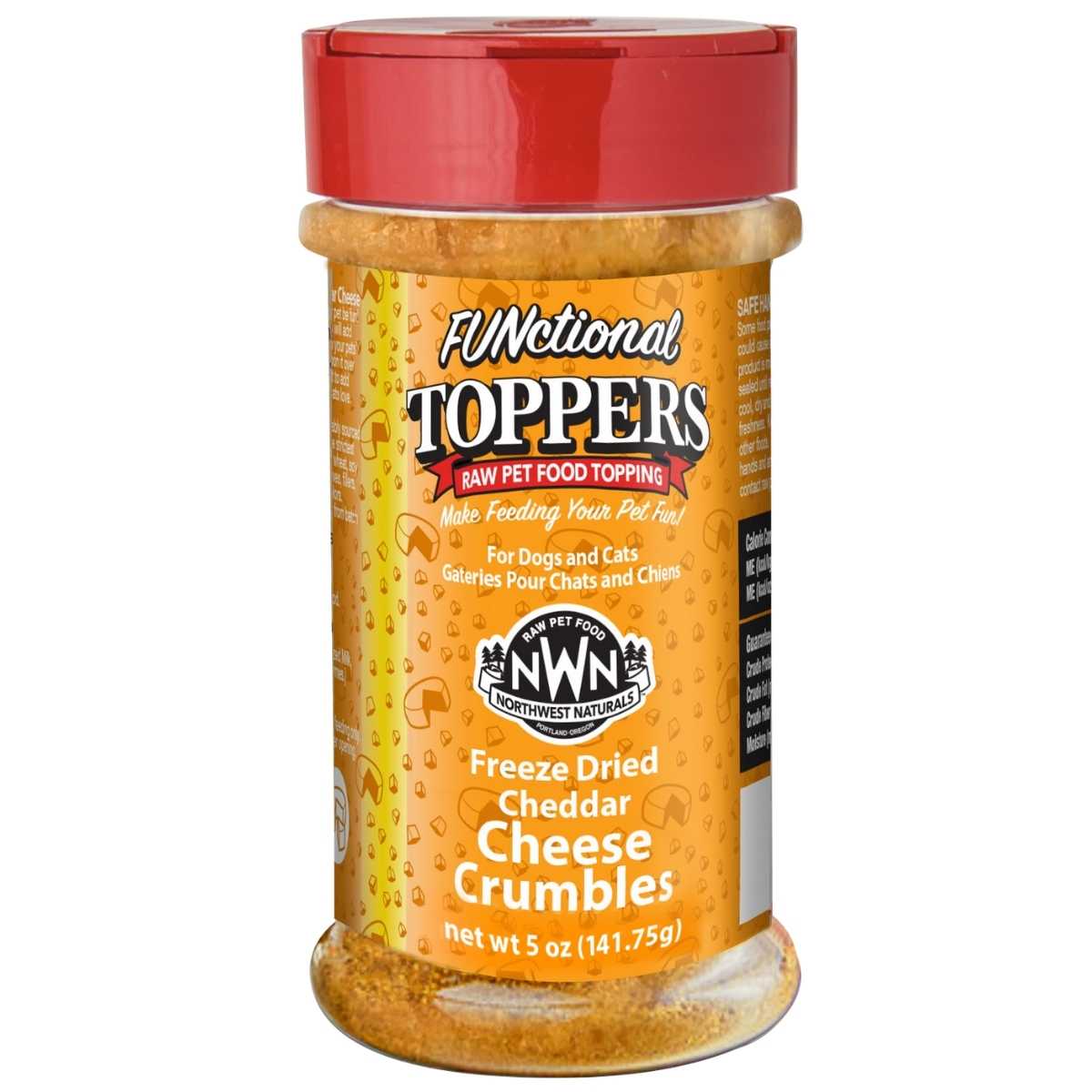Northwest Naturals FUNctional Topper Cheddar Cheese Crumble-5 oz Bottle