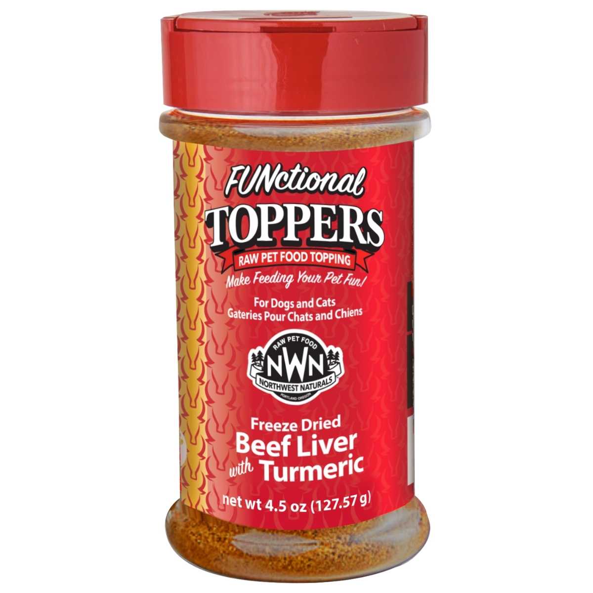 Northwest Naturals FUNctional Topper Beef w/Tumeric Powder-4.5 oz Bottle