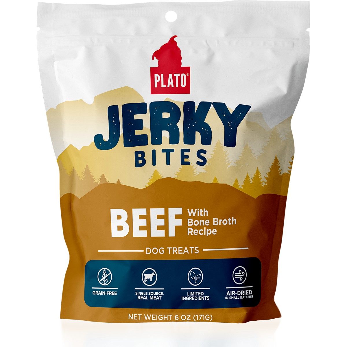 Plato Beef with Bone Broth Jerky Bites-6 oz