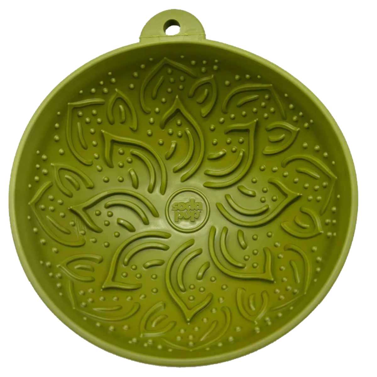 Soda Pup Nylon Enrichment Garden of Eatin' Tipsy Bowl - Dark Green